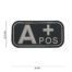 Embleem 3D PVC bloedgroep A+ positief zwart-0